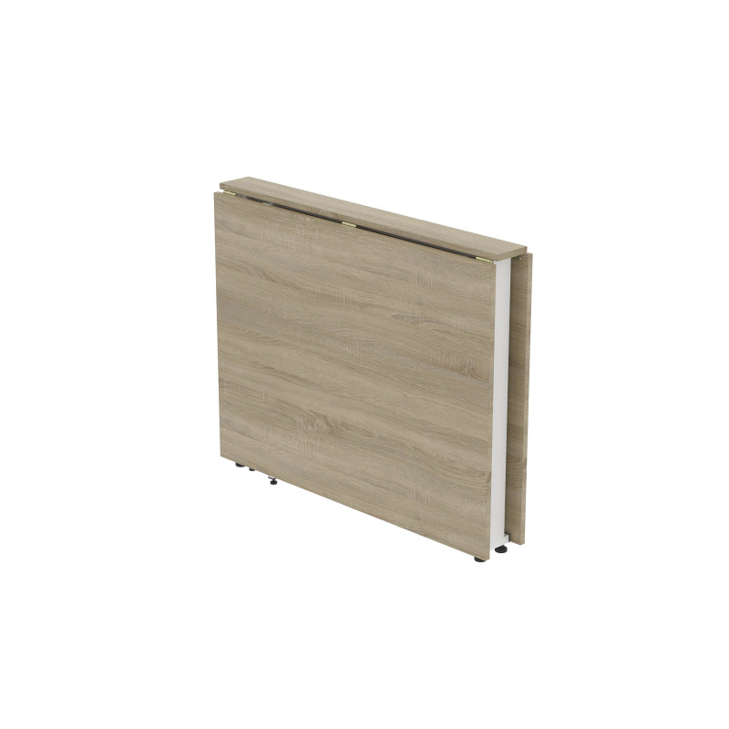 Обідній стіл трансформер книжка Оріон Pro Ferrum-decor 75x152x90 Білий метал ДСП Дуб Сонома 16 мм (FRD-107408)