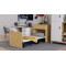 Ліжко трансформер комод ASCET 3 Ferrum-decor 920x2000x700 Чорний метал ДСП Дуб Артизан 16 мм (FRD-107338)