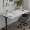 Стіл письмовий Space Ferrum-decor 750x1400x700 Чорний метал ДСП Білий 16 мм (FRD-107988)