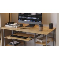 Комп'ютерний стіл Ferrum-decor Тім 75x120x70 сірий ДСП Дуб Артизан 32 мм (FRD-106948)