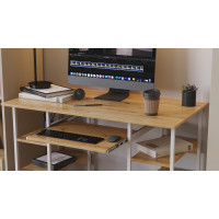 Компьютерный стол Ferrum-decor Тим 75x140x70 белый ДСП Дуб Артизан 32мм (FRD-106958)