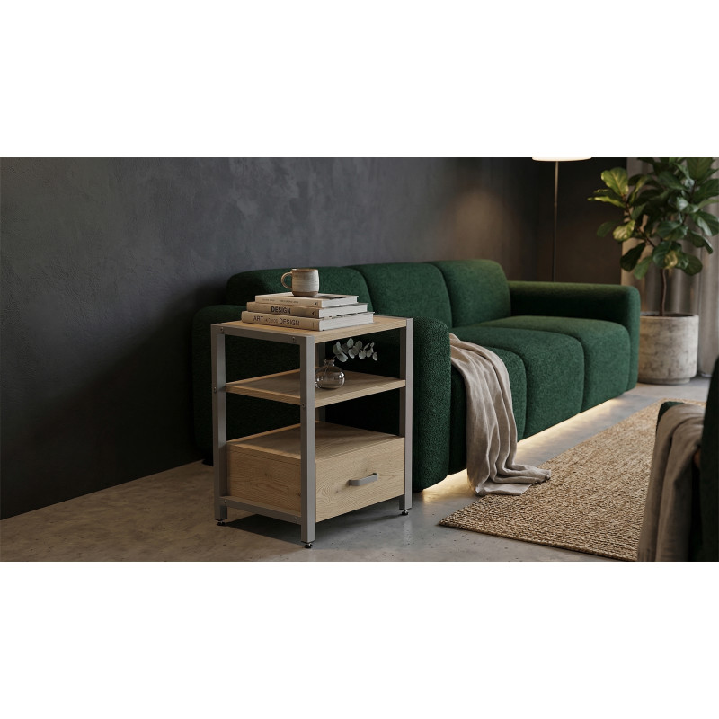 Тумба універсальна Ferrum-decor Вів'єн 1/1 50x41x40 сірий ДСП Дуб Кремона Торро 16 мм (FRD-107818)