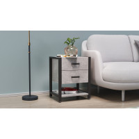 Тумба универсальная Ferrum-decor Вивьен 2/1 50x41x40 черный ДСП Бетон 16мм (FRD-106938)