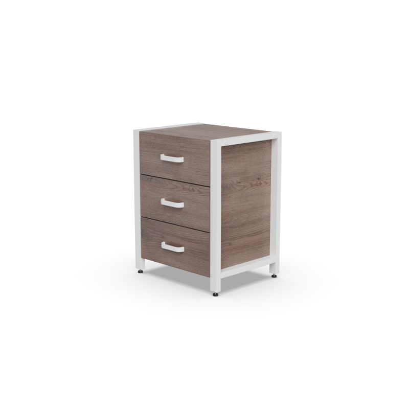 Тумба універсальна Ferrum-decor Вів'єн 3 50x41x40 білий ДСП Дуб Кремона Канолло 16 мм (FRD-107748)