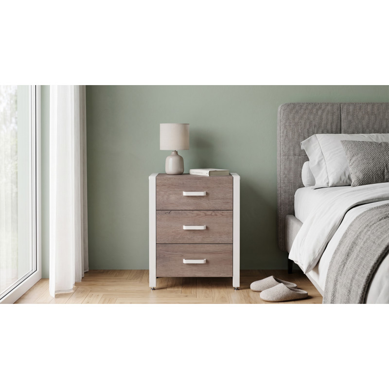 Тумба універсальна Ferrum-decor Вів'єн 3 50x41x40 білий ДСП Дуб Кремона Канолло 16 мм (FRD-107748)
