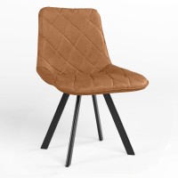 Обеденный стул Новый Стиль NICOLE 4L BLACK (BOX-1) LN ECO-13 (Коричневый) (NWS-122139)