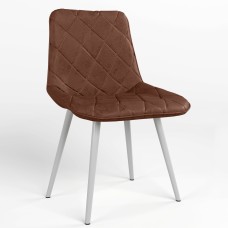 Обідній стілець Новий Стиль NICOLE HN ALU (BOX-2) SQR ECO-21 (Темно-коричневий) (NWS-121899)
