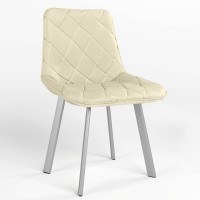 Обеденный стул Новый Стиль NICOLE NX ALU (BOX-1) SQR ECO-07 (Светло-бежевый) (NWS-121839)