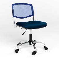 Кресло офисное поворотное Новый Стиль ISO NET GTS CHROME OH-3 V-15 (Синий) (NWS-124100)