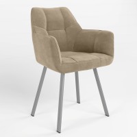 Обеденный стул Новый Стиль DASTER NXL ALU (BOX-1) LN SORO-23 (Светло-бежевый) (NWS-121142)