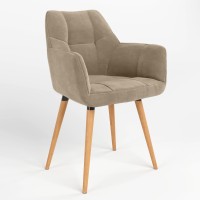 Обеденный стул Новый Стиль DASTER WOOD BLACK (BOX-1) LN SORO-23 (Светло-бежевый) (NWS-121262)
