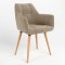 Стул на раме DASTER WOOD BLACK (BOX-1) LN SORO-23 (Светло-бежевый) (NWS-121262)