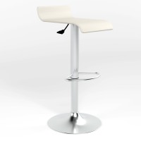 Барний стілець Новий Стиль LATINA CHROME ECO-50 (Білий) (NWS-121422)