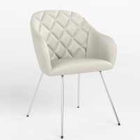 Обеденный стул Новый Стиль WESTER 4L CHROME ECO-50 (Белый) (NWS-123086)