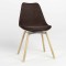 Стілець обідній Новий Стиль ASTI ALU SOFT WOOD (BOX-1) PL-06 (Темно-коричневий) (NWS-127237)