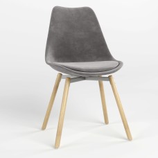 Стілець обідній Новий Стиль ASTI ALU SOFT WOOD (BOX-1) SORO-93 (Сірий) (NWS-127257)