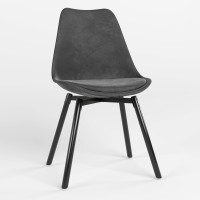 Стілець обідній Новий Стиль ASTI BLACK SOFT WOOD (BOX-3) PUMA-15 (Темно-попелястий) (NWS-127297)