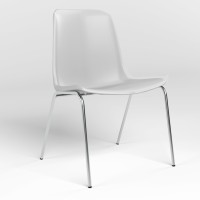 Стул офисный Новый Стиль BESTA NS CHROME (BOX-2) BS-WHITE (Белый) (NWS-127387)
