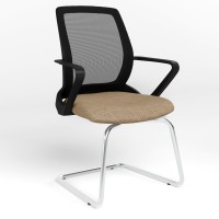 Стул офисный Новый Стиль FLY CF CHROME OH-5 C-25 (Бежево-желтый) (NWS-127567)