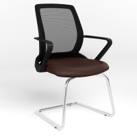 Стул офисный Новый Стиль FLY CF CHROME OH-5 V-3 (Коричневый) (NWS-127577)