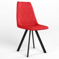 Стілець обідній Новий Стиль LIYA 4L BLACK (BOX-1) RMB ECO-90 (Червоний) (NWS-128317)