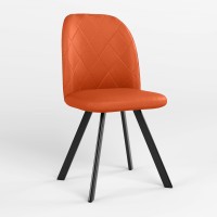 Стул обеденный Новый Стиль MILANA 4L BLACK (BOX-1) SMP ECO-72 (Оранжевый) (NWS-128647)