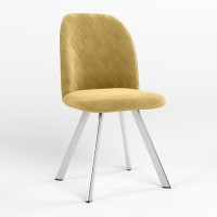 Стул обеденный Новый Стиль MILANA 4L CHROME (BOX-1) LN SORO-40 (Желто-горчичный) (NWS-128807)