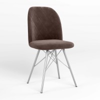 Стул обеденный Новый Стиль MILANA 4LX ALU (BOX-1) LN SORO-28 (Светло-коричневый) (NWS-128817)