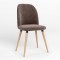 Стул на раме MILANA WOOD BLACK (BOX-1) LN SORO-28 (Светло-коричневый) (NWS-128867)