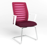 Конференц-крісло Новий Стиль WEBSTAR CF CHROME-WHITE OH-4 C-29 (Вишневий) (NWS-129927)