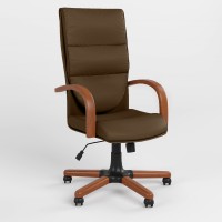 Крісло керівника поворотне Новий Стиль CREDO EXTRA ECO-35 (Кава) (NWS-125608)