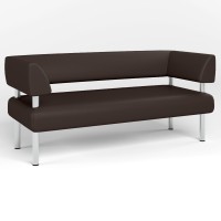 Диван офісний Новий Стиль OFFICE ECO-31 (Темно-коричневий) (NWS-122818)