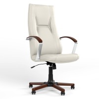 Крісло офісне поворотне Новий Стиль KING WOOD TILT EX4 P ECO-50 (Білий) (NWS-126439)