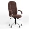 Крісло офісне поворотне Новий Стиль MODUS STEEL CHROME (COMFORT+ANYFIX) SORO-28 (Світло-коричневий) (NWS-126499)