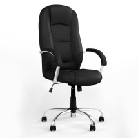 Кресло офисное поворотное Новый Стиль MODUS STEEL CHROME (COMFORT+TILT) ECO-30 (Черный) (NWS-126479)