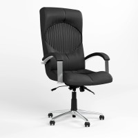 Крісло офісне поворотне Новий Стиль GERMES STEEL CHROME (ANYFIX) ECO-30 (Чорний) (NWS-126050)