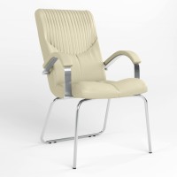 Крісло офісне Новий Стиль GERMES STEEL CFA LB CHROME ECO-07 (Світло-бежевий) (NWS-126000)