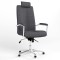Крісло офісне поворотне Новий Стиль GRAND HR STEEL CHROME ANYFIX AL68 C-38 (Антрацит) (NWS-126200)