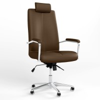 Кресло офисное поворотное Новый Стиль GRAND HR STEEL CHROME ANYFIX AL68 ECO-35 (Кофе) (NWS-126230)