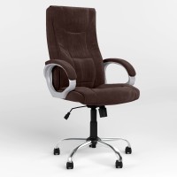 Крісло офісне поворотне Новий Стиль ELLY TILT CHR68 SORO-28 (Світло-коричневий) (NWS-126705)