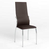 Обідній стілець Новий Стиль MARTIN CHROME (BOX) ECO-31 (Темно-коричневий) (NWS-121505)