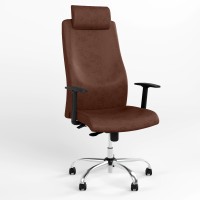 Крісло офісне поворотне Новий СтильSOLO UP R HR STEEL WA ST CHR68 ECO-21 (Темно-коричневий) (NWS-127035)
