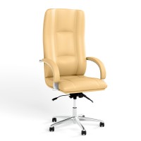 Кресло офисное поворотное Новый Стиль STAR STEEL CHROME ANYFIX AL68 ECO-01 (Бежевый) (NWS-126735)