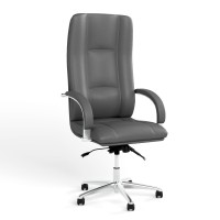 Крісло офісне поворотне Новий Стиль STAR STEEL CHROME ANYFIX AL68 LE-N (Сірий) (NWS-126855)