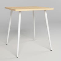 Обеденный стол Новый Стиль MODERN LITE WHITE (18) 700х700х750 Береза ​​полярная (NWS-131184)