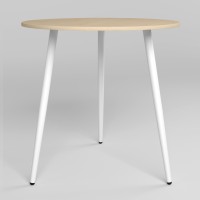 Обідній стіл Новий Стиль MODERN LITE WHITE (18) D800х750 Береза полярна (NWS-131314)
