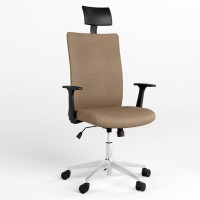 Крісло офісне поворотне Новий Стиль AIR R NET HR LUM CHROME SL AL70 ZT-11 (Бежевий) (NWS-125167)