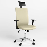 Кресло офисное поворотное Новый Стиль AIR R NET HR LUM CHROME SL CHR64 ECO-07 (Светло-бежевый) (NWS-125147)