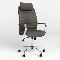 Крісло керівника з підголівником Новий Стиль BRUNO HR (COMFORT+TILT) P ECO-70 (Сірий) (NWS-125307)