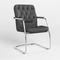 Конференционное кресло Новый Стиль CHESTER STEEL CF LB CHROME ECO-30 (Черный) (NWS-125587)